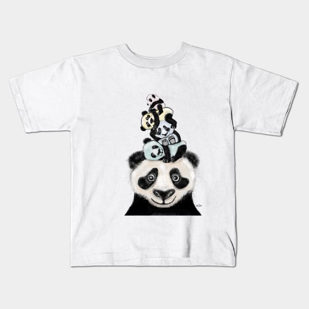 panda totæm Kids T-Shirt by msmart